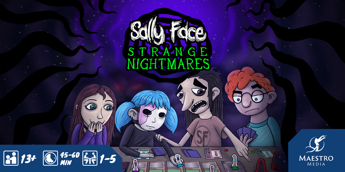 Sally Face: Strange Nightmares key art with Sal, Ash, Todd and Larry