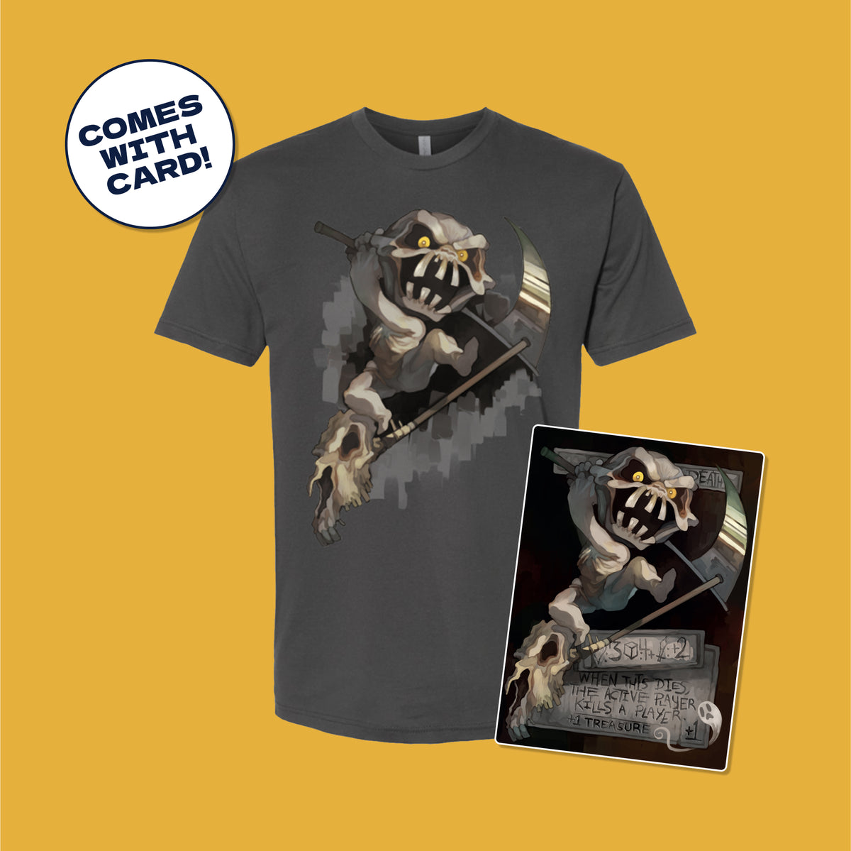 The Binding of Isaac: Four Souls Death Card Art T-Shirt