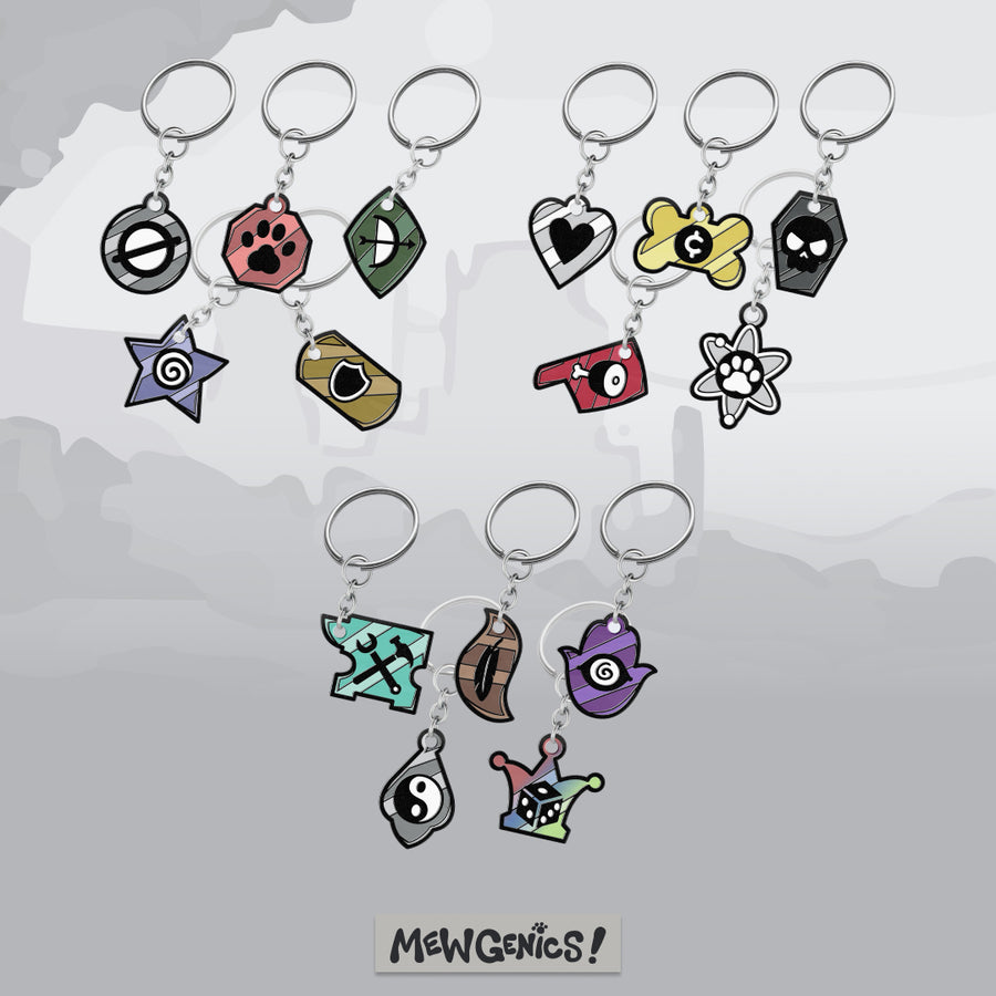 Mewgenics Cat Class Collar Keychain Bundle