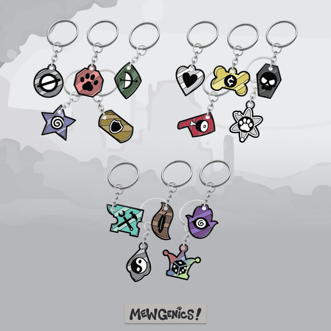 Mewgenics Cat Class Collar Keychain Bundle