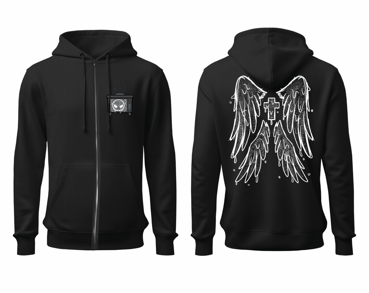 The Binding of Isaac: Dogma Living in the Wings Zip-Up Hoodie