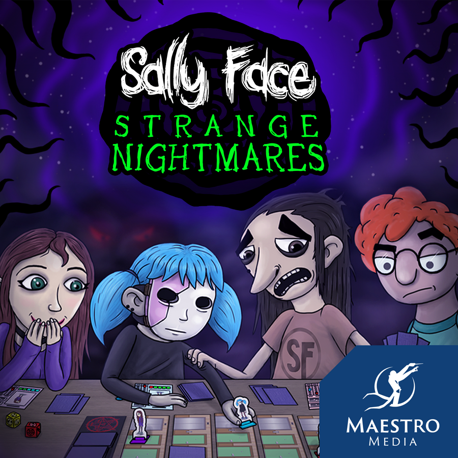 Sally Face: Strange Nightmares key art with Sal, Ash, Todd and Larry