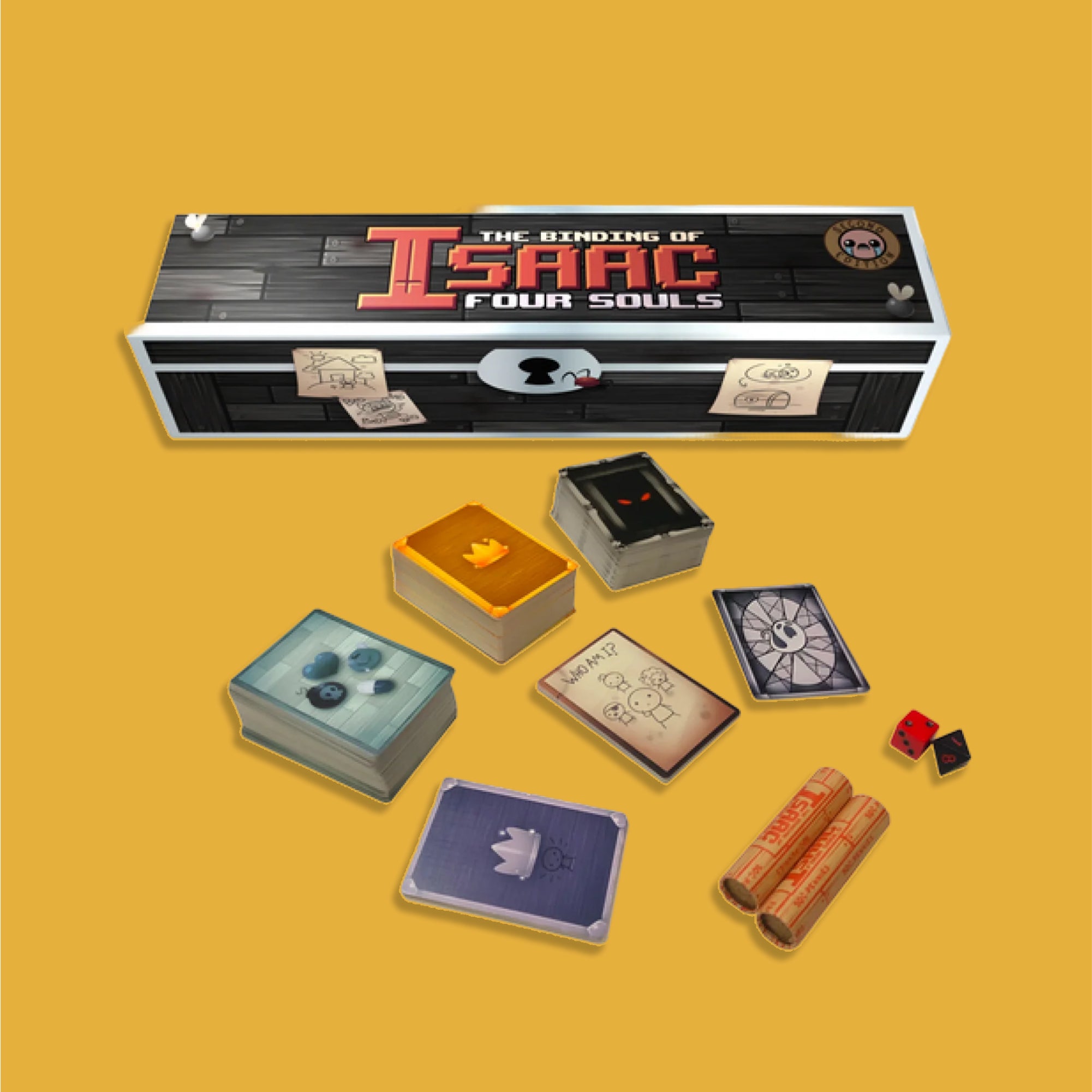 Limited Edition Tabletop Game The Binding Of Isaac: Four Souls Gold Box Edition - Kickstarter Exclusive Card Game Limited Edition Tabletop Game The Binding Of Isaac: Four Souls Gold Box Edition - Kickstarter Exclusive Card Game