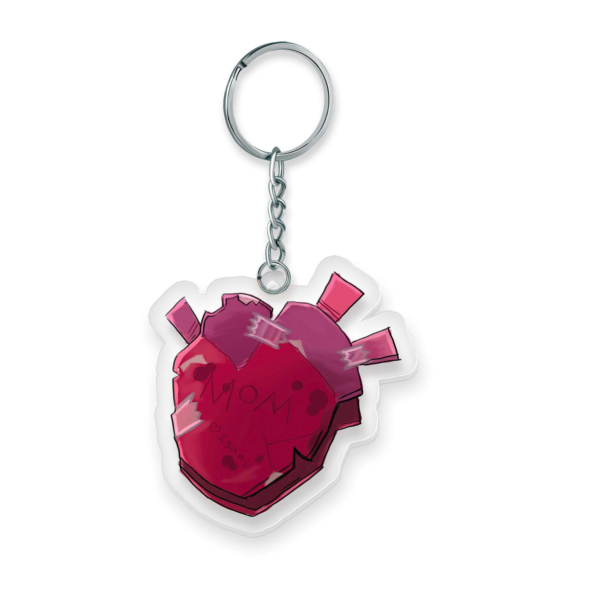 Charmed Mom&#39;s Heart Keychain