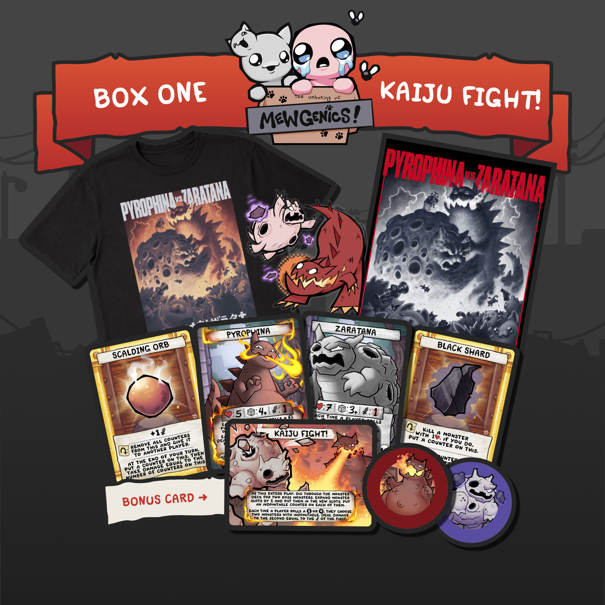 The Unboxing of Mewgenics: Box 1 - Kaiju Fight!