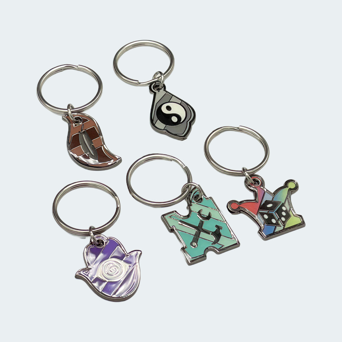 Mewgenics Lab Cat Class Collar Keychains