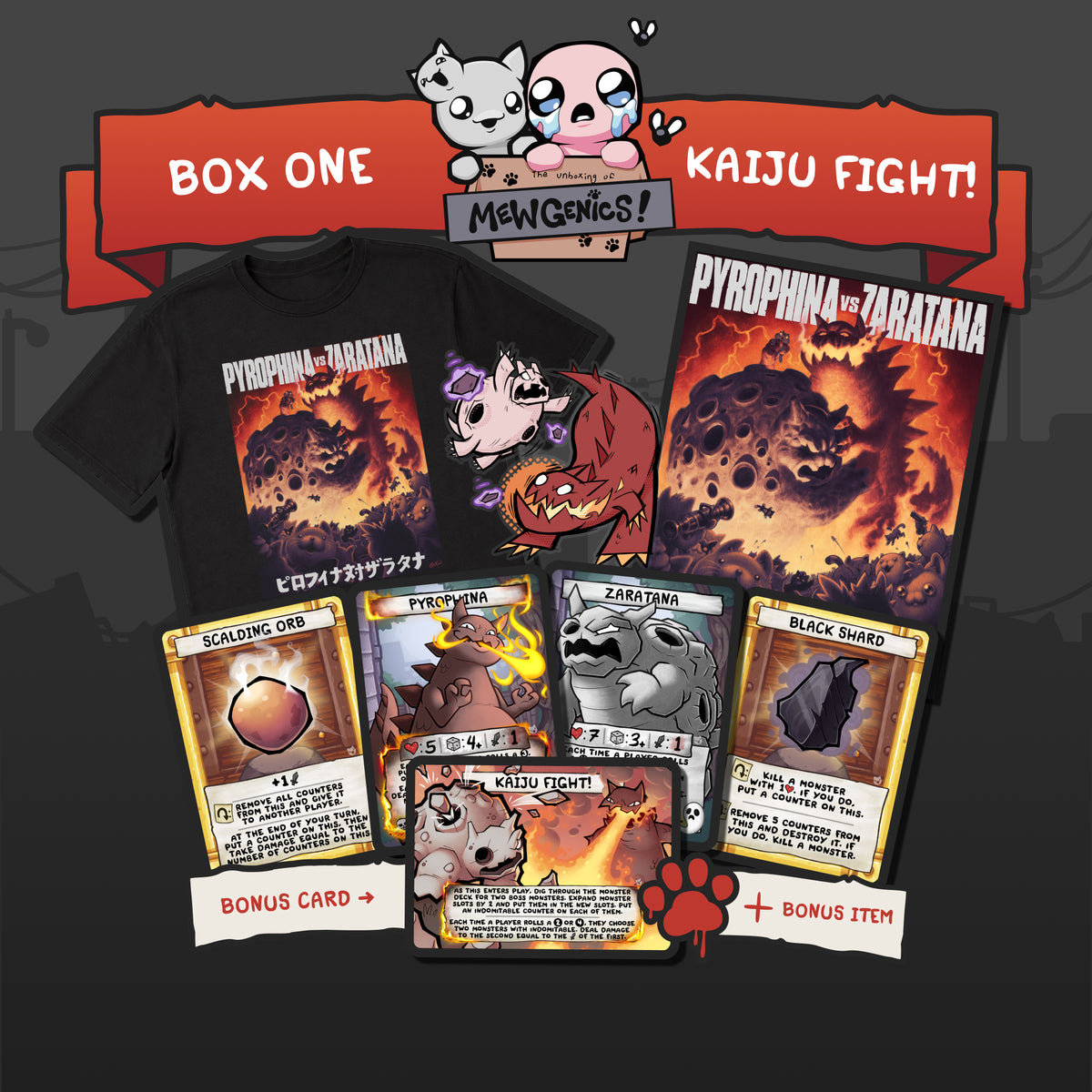 The Unboxing of Mewgenics: Box 1 - Kaiju Fight!