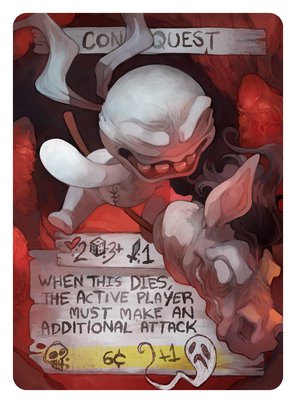 The Binding of Isaac: Four Souls Alt Art Conquest Promo Card