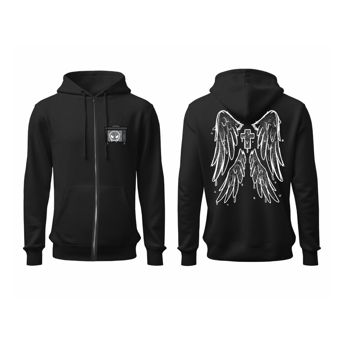 The Binding of Isaac: Dogma Living in the Wings Zip-Up Hoodie