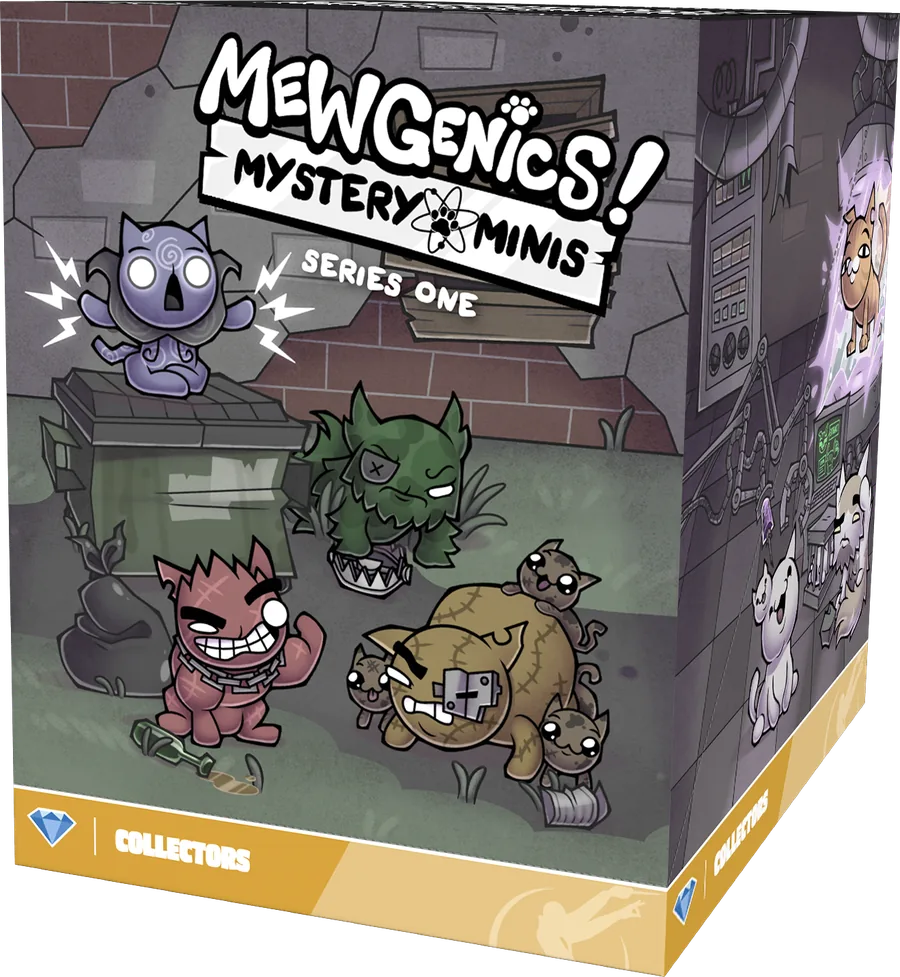 The full 8-box Mewgenics Mystery Minis display